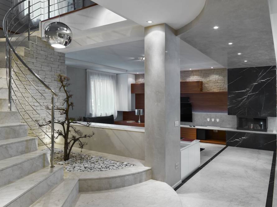 Interiors of a Modern Living Room